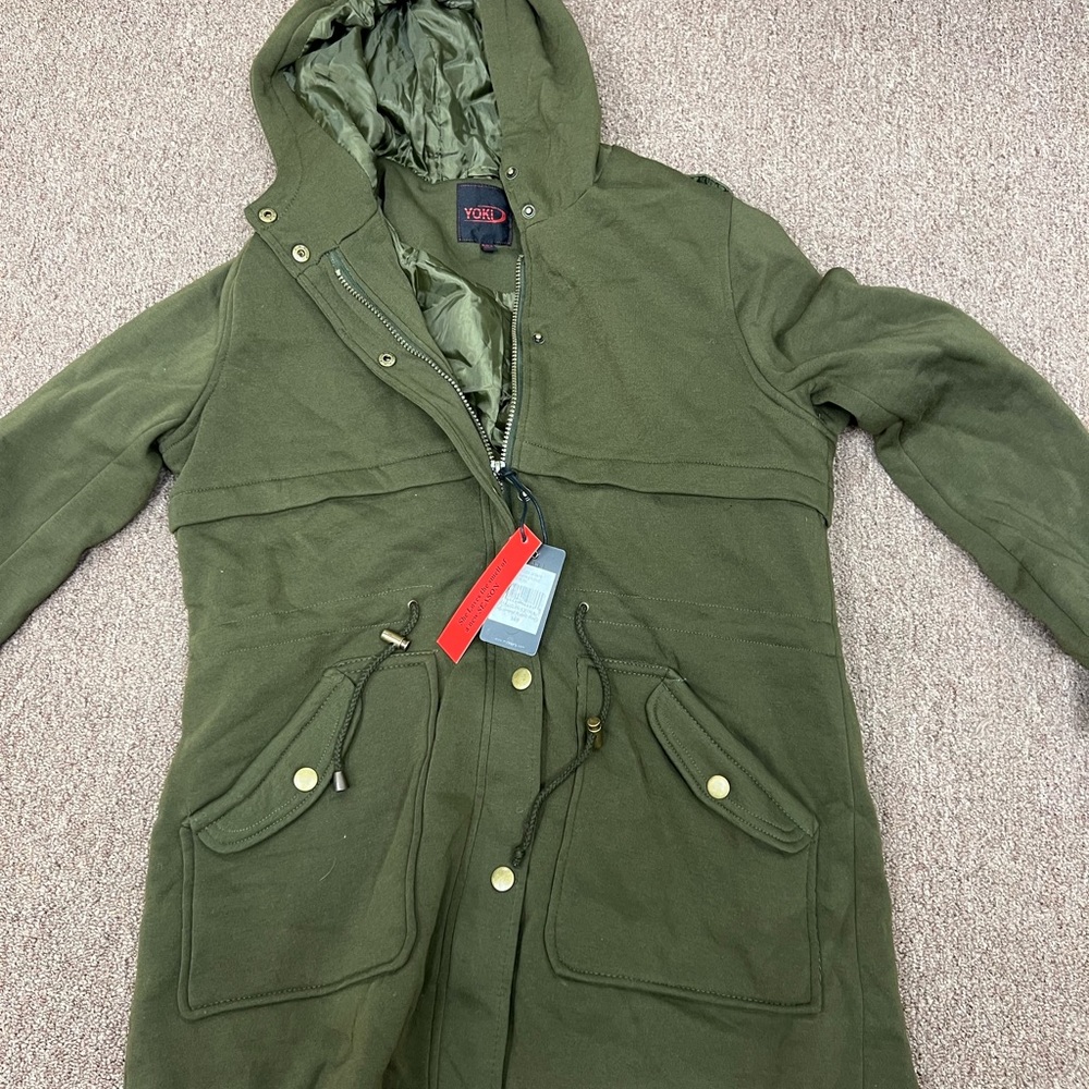 Green Utility Jacket with Hood